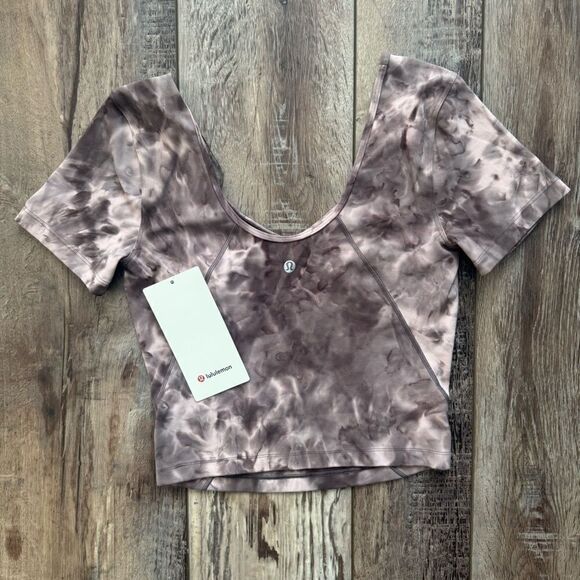 NWT Lululemon Align Cropped Shirt - Diamond Dye - Picture 6 of 6